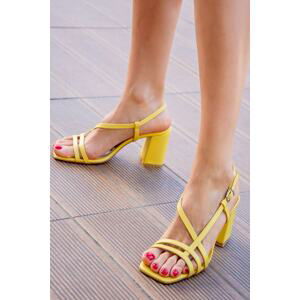 Fox Shoes Yellow Women's Heeled Shoes