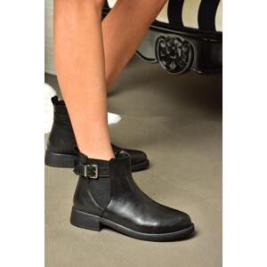 Fox Shoes R374050209 Women's Black Low-Heeled Boots