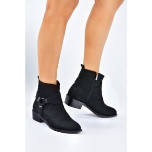 Fox Shoes Black Suede Women's Boots