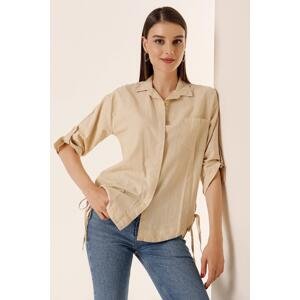 By Saygı Shirt with Buttons on the Sleeves, One Pocket