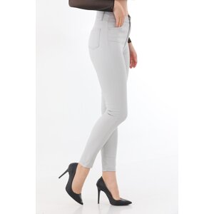 BİKELİFE Women's Stone Rise Waist Ankle Length Slim Leg Skinny Lycra Pants for Women.