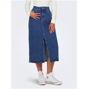 Blue denim midi skirt ONLY Bianca - Ladies