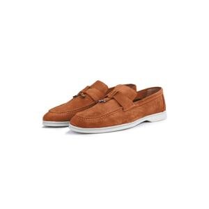 Ducavelli Cerrar Suede Genuine Leather Men's Casual Shoes Loafer Shoes Tan