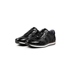 Ducavelli Swanky Genuine Leather Men's Casual Shoes Black