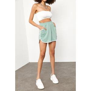 XHAN Women's Mint Pocket Ribbed Shorts