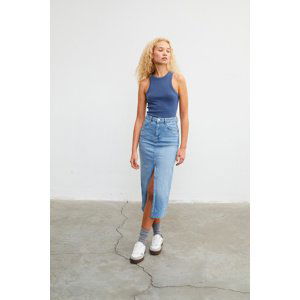 VATKALI Midi denim skirt