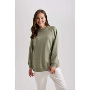 DEFACTO Regular Fit Thin Sweatshirt Fabric Crew Neck Sweat Tunic