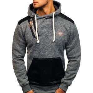 Men's hooded sweatshirt Denley 3568 - dark grey,