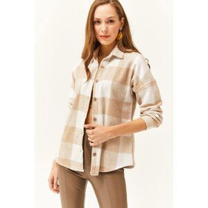 Olalook Women's Stone Plaid Lumberjack Shirt