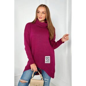 Turtleneck sweater plum