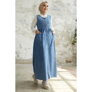 InStyle Maryel Jeans Gilet šaty - modré