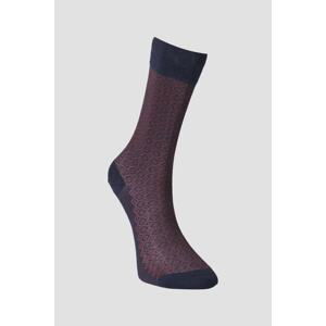 ALTINYILDIZ CLASSICS Men's Navy Blue-Burgundy Bamboo Socks.