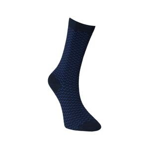 ALTINYILDIZ CLASSICS Men's Navy Blue-Blue Patterned Navy Blue-Blue Bamboo Socks.