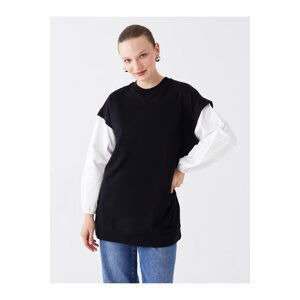 LC Waikiki Women's Crew Neck Color Block Long Sleeve Sweatshirt Tunic