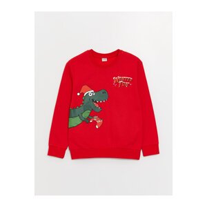 LC Waikiki Crew Neck Christmas Theme Long Sleeve Boys' Sweatshirt.