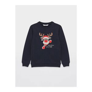 LC Waikiki Boys' Crew Neck Christmas Theme Long Sleeve Sweatshirt