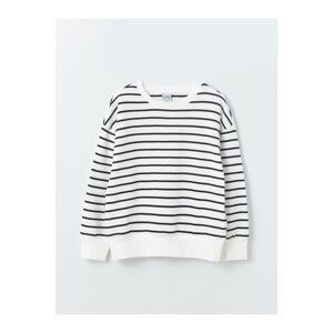 LC Waikiki Crew Neck Striped Long Sleeve Girls' Sweatshirt.