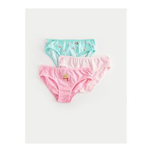 LC Waikiki Printed Cotton Girl's Panties 3-Piece