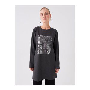 LC Waikiki Crew Neck Printed Long Sleeve Women's Tunic