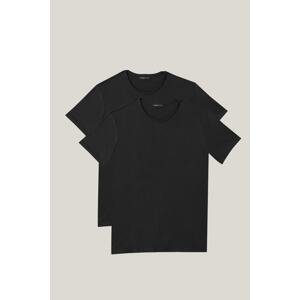 AC&Co / Altınyıldız Classics Men's Black Slim Fit Slim Fit Crew Neck 100% Cotton 2-Pack T-Shirt