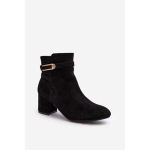 Women's low-heeled ankle boots - black Verice