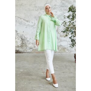 InStyle Button Detailed Shirt with Ankle Tie - Water Green