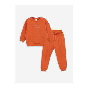 LC Waikiki Crew Neck Long Sleeve Baby Boy Sweatshirt and Trousers 2-Piece Set