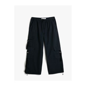 Koton Parachute Trousers Oversize Short Leg Stopper Pocket Cotton