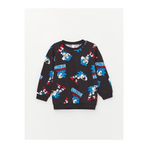 LC Waikiki Crew Neck Long Sleeve Sonic The Hedgehoc Printed Baby Boy Sweatshirt