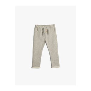 Koton Basic Jogger Sweatpants with Button Detail, Pocket and Tie Waist