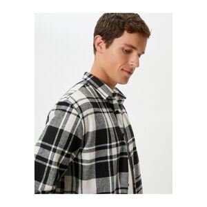 Koton Lumberjack Shirt Classic Collar Long Sleeve with Buttons