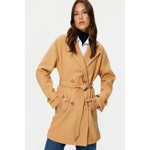 Koton Women's Camel Hair Coat