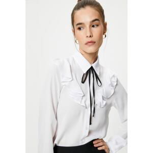 Koton Women's Off White Shirt