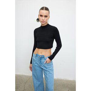 VATKALI Basic high neck crop sweater