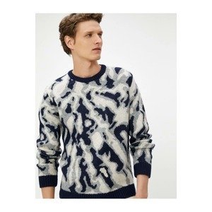 Koton Crew Neck Sweater Batik Look Acrylic Blend