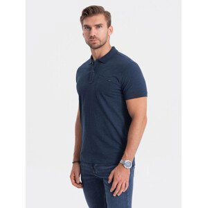 Ombre Men's polo t-shirt with decorative buttons