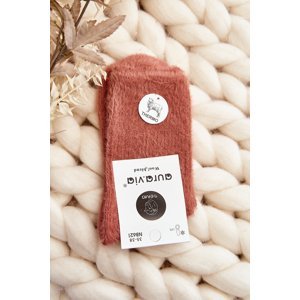 Warm Smooth Coral Alpaca Socks for Women