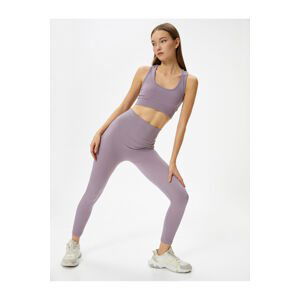 Koton Extra High Waist Seamless Sports Leggings Ribbed