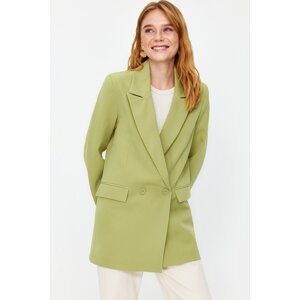 Trendyol Mint Regular Lined Double Breasted Closure Woven Blazer Jacket