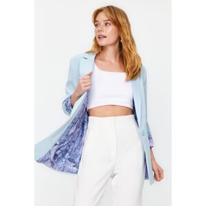 Trendyol Light Blue Regular Lining Detailed Woven Blazer Jacket