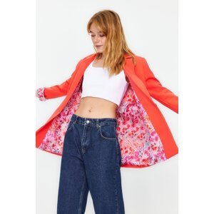 Trendyol Pomegranate Blossom Regular Lining Detailed Woven Blazer Jacket