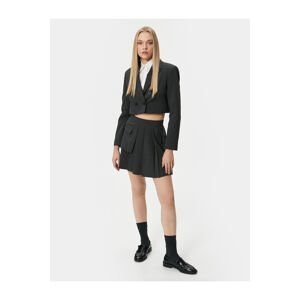 Koton Crop Blazer Double Breasted Buttoned