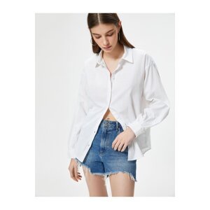 Koton Oversize Shirt Long Sleeve Classic Collar Cotton