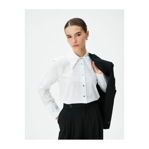 Koton Classic Poplin Shirt Long Sleeve Buttoned Regular Fit Cotton