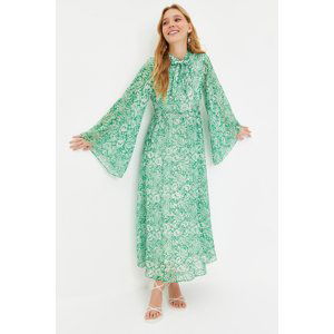 Trendyol Green Lined Chiffon Lined Dress