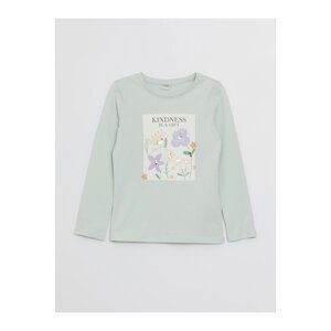 LC Waikiki Girls' Crew Neck Printed Long Sleeve Girls T-Shirt