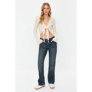 Trendyol Dark Blue Low Waist Straight Jeans