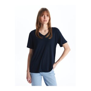 LC Waikiki Women's V-Neck Plain Short Sleeve T-Shirt