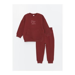 LC Waikiki Crew Neck Long Sleeve Printed Baby Boy Sweatshirt and Sweatpants 2-Set