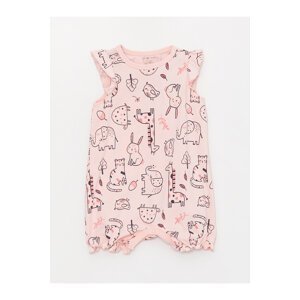 LC Waikiki Crew Neck Patterned Baby Girl Jumpsuit